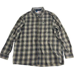Vintage Wrangler Shirt Mens XL Tan Plaid Flannel George Strait Cowboy Collection